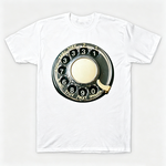 Vintage Rotary Phone Dial Pattern T-Shirt--VINT034