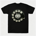 Vintage Rotary Phone Dial Pattern T-Shirt--VINT047