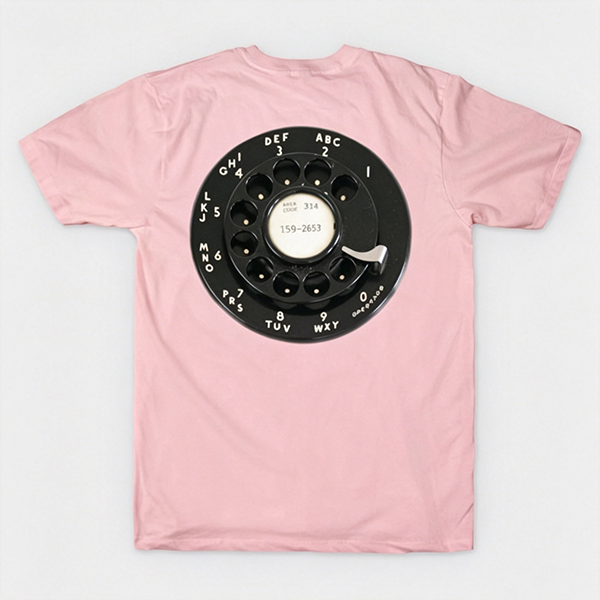 Vintage Rotary Phone Dial Pattern T-Shirt--VINT048