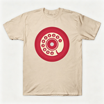 Vintage Rotary Phone Dial Pattern T-Shirt--VINT032