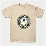 Vintage Rotary Phone Dial Pattern T-Shirt--VINT027