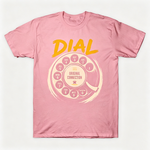 Vintage Rotary Phone Dial Pattern T-Shirt--VINT043
