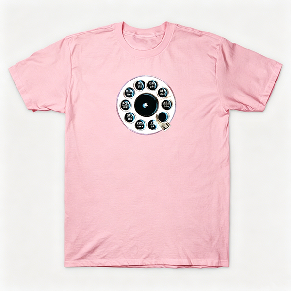 Vintage Rotary Phone Dial Pattern T-Shirt--VINT052