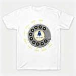 Vintage Rotary Phone Dial Pattern T-Shirt--VINT027