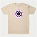 Vintage Rotary Phone Dial Pattern T-Shirt--VINT054