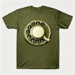 Vintage Rotary Phone Dial Pattern T-Shirt--VINT034