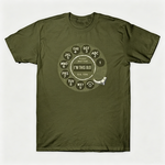 Vintage Rotary Phone Dial Pattern T-Shirt--VINT016