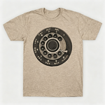 Vintage Rotary Phone Dial Pattern T-Shirt--VINT049