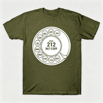 Vintage Rotary Phone Dial Pattern T-Shirt--VINT050