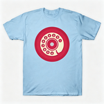 Vintage Rotary Phone Dial Pattern T-Shirt--VINT032