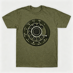 Vintage Rotary Phone Dial Pattern T-Shirt--VINT049