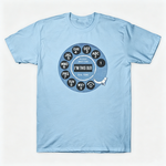 Vintage Rotary Phone Dial Pattern T-Shirt--VINT016