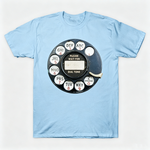 Vintage Rotary Phone Dial Pattern T-Shirt--VINT029