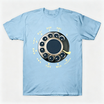 Vintage Rotary Phone Dial Pattern T-Shirt--VINT018