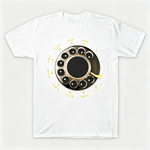 Vintage Rotary Phone Dial Pattern T-Shirt--VINT018