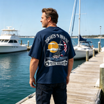 Boats N Hoes Vintage Sailing T-Shirt, Nautical American Coastal Graphic Tee
