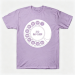 Vintage Rotary Phone Dial Pattern T-Shirt--VINT019