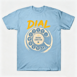 Vintage Rotary Phone Dial Pattern T-Shirt--VINT043
