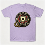 Vintage Rotary Phone Dial Pattern T-Shirt--VINT033