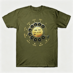 Vintage Rotary Phone Dial Pattern T-Shirt--VINT042