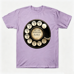 Vintage Rotary Phone Dial Pattern T-Shirt--VINT031
