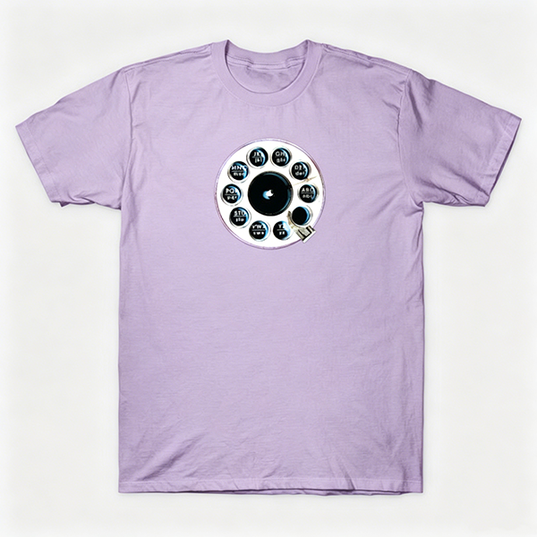 Vintage Rotary Phone Dial Pattern T-Shirt--VINT052