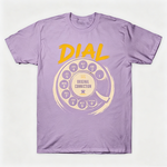 Vintage Rotary Phone Dial Pattern T-Shirt--VINT043