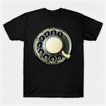Vintage Rotary Phone Dial Pattern T-Shirt--VINT034
