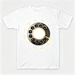 Vintage Rotary Phone Dial Pattern T-Shirt--VINT011