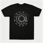Vintage Rotary Phone Dial Pattern T-Shirt--VINT049
