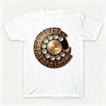 Vintage Rotary Phone Dial Pattern T-Shirt--VINT023
