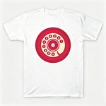 Vintage Rotary Phone Dial Pattern T-Shirt--VINT032