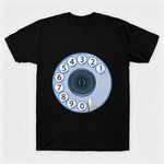 Vintage Rotary Phone Dial Pattern T-Shirt--VINT012