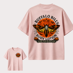 Buffalo Bill’s Body Lotion Horror Moth Graphic Halloween T-Shirt with Vintage Front and Back Print