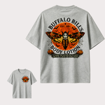 Buffalo Bill’s Body Lotion Horror Moth Graphic Halloween T-Shirt with Vintage Front and Back Print