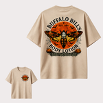 Buffalo Bill’s Body Lotion Horror Moth Graphic Halloween T-Shirt with Vintage Front and Back Print